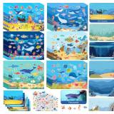 24 Sets DIY Ocean Sticker - Make Your Own Sea Scene Stickers, Under The Sea Party Favors, Sticker Books