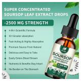 2 Boxes! Soursop Bitters Liquid Drops, Natural Graviola Extract for Cell Support & Regeneration, Immune Boost, Antioxidant, Herbal Goodness, Sugar/Gluten Free, Natural Flavor, 2.3 Fl Oz