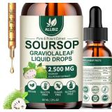 2 Boxes! Soursop Bitters Liquid Drops, Natural Graviola Extract for Cell Support & Regeneration, Immune Boost, Antioxidant, Herbal Goodness, Sugar/Gluten Free, Natural Flavor, 2.3 Fl Oz