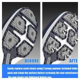 25 Pcs Golf Spikes Replacements Set with 20 Golf Shoe Cleats and 5 Spike Tool for Lawn Cricket Shoe Player Lover (Grey)