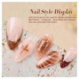 Born Pretty Jelly Gel Nail Polish Set Fall Winter Brown Blood Red Burgundy Black Gel Polish Sheer Milky Nude Transparent Gel Polish Set Nail Art Varnish Manicure Collection Gift 7ML 6PCS
