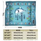 Shark Blanket for Girl Woman Blue Shark Throw Blanket Funny Sharks Stuff Decor Merch Cozy Flannel Soft Warm Plush Lightweight Bedding Shark Gifts for Boys Man Sofa Bedding Couch 50"X40"