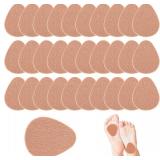 30pcs Metatarsal Foot Pads for Women and Men, 0.2" Thick Felt Ball of Foot Cushion Soft Forefoot Cushion Pads Non Slip Sole Support for Pain Relief, Skin Color