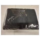 ANRODUO Rod Pocket and Back Tab Pleated Blackout Curtains with Hooks, Rings, Black Curtains 54 Inches Long 2 Panels, Thermal Insulated Room Darkening Living Room Bedroom Curtain, 42x54 Inches