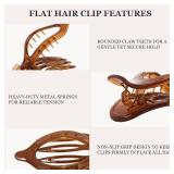 8 Pcs French Flat Hair Clips for Women Matte & Glossy Claw Clips for Thick & Thin Hair No-Slip Hair Claw Strong Hold Styling Barrettes Accessories