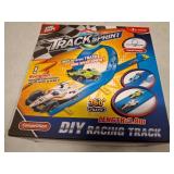 15 Ft Flexible Race Car Track, Portable Dual Sided Racetrack with 4 Car & Suction Cups, Compatible with Hot Wheels & 1/64 Diecast Cars, Classic Long Rolls Up Race Track for Boys Girls (Light red)