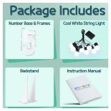 imprsv Light-up Numbers 5th Birthday Decorations: Large 3ft Marquee Number 5 15th 50th Birthday Women Men Five Year Old Birthday Decor Party Backdrop Anniversary Big Foam Board Number 0