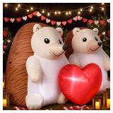 5.5 ft Hedgehog Valentines Day Inflatables Outdoor Decorations Couple Hedgehog with Build-in LED Lights Valentines Blow up Yard Decor for Romantic Yard Garden Home Indoor Outdoor Party