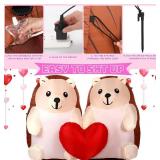 5.5 ft Hedgehog Valentines Day Inflatables Outdoor Decorations Couple Hedgehog with Build-in LED Lights Valentines Blow up Yard Decor for Romantic Yard Garden Home Indoor Outdoor Party