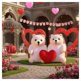 5.5 ft Hedgehog Valentines Day Inflatables Outdoor Decorations Couple Hedgehog with Build-in LED Lights Valentines Blow up Yard Decor for Romantic Yard Garden Home Indoor Outdoor Party