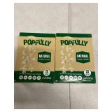 TWO BOXES - POPFULLY Natural Popcorn, Sharing Bags, Clean Ingredients, Big Pop, Micro Popcorn Bags - 3-Pack