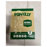 TWO BOXES - POPFULLY Natural Popcorn, Sharing Bags, Clean Ingredients, Big Pop, Micro Popcorn Bags - 3-Pack