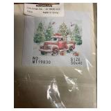 Set of 5! Christmas Paint by Numbers Kits for Adults - Painting by Numbers Kit Red Truck, Christmas Truck Adults Paint by Number Kits on Canvas Without Frame Acrylic Paints for Home Wall Decor 16X20 i