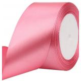 3 Packs! Rose Gold Solid Satin Ribbon 2 Inch 25 Yards Solid Polyester Fabric Ribbon for Gift Wrapping Wedding Christmas Baby Shower Birthday Party Decoration Handmade Immortal Flower Craft