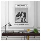 Bwodke Trendy NewsPaper Poster Wall Art Retro Cowgirl Black And White Girly Feminist Preppy Canvas Prints Magazine Pictures Bar and Party Aesthetic Decor Painting Barthroom Bedroom Dorm