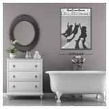 Bwodke Trendy NewsPaper Poster Wall Art Retro Cowgirl Black And White Girly Feminist Preppy Canvas Prints Magazine Pictures Bar and Party Aesthetic Decor Painting Barthroom Bedroom Dorm