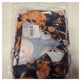 MYHALF Halloween Pajamas 2 Piece Short Set Women Ghost Pumpkin Print Button Down Shirt and Pajama Shorts Sleepwear Pjs Stock photo approximate SIZE S