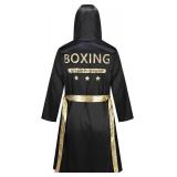 Colorful House Men Satin Boxing Robes Adult Boxing Halloween Costume Robe Boxer Costume Shorts with Belt SIZE L