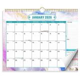 3 PACK! Wall Monthly Calendar 2026-2027,18-Month Wall Calendar From Jan.2026-Jun.2027, 15 x 11.5 Inches, Large Daily Blocks, US Holidays