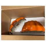 Wood Stove Steamer, WoodStove Humidifier, Woodstove Steamer, Cast Iron Humidifier for WOODStove 2.4 Quart Large Capacity Rust Resistant, Orange & Pumpkin