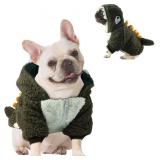 HOTUMN Warm Dinosaur Coat - Dog Jacket Winter Hoodie for Small Dogs - YELLOW