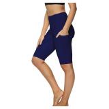 ALONG FIT Women High Waisted Biker Shorts Tummy Control Workout Yoga Shorts with Pockets Athletic Workout Running SIZE XXL