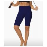 ALONG FIT Women High Waisted Biker Shorts Tummy Control Workout Yoga Shorts with Pockets Athletic Workout Running SIZE XXL