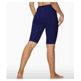 ALONG FIT Women High Waisted Biker Shorts Tummy Control Workout Yoga Shorts with Pockets Athletic Workout Running SIZE XXL