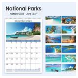 SUNEE 2026 Wall Calendar Large 22.75"x15.5", 21 Month (Ends June 2027), Vertical Extra Large Monthly Calendar 2026-2027 for Wall, Beaches