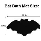Bat Bath Mat Bathroom Rug for Spooky Decor,Gothic Witchy Mat for Bathroom,Horror Halloween Black Bats Mat for Kitchen