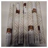 SEVEN ROLLS - Heroad Peel and Stick Wallpaper Boho Wallpaper Beige Orange Geometric Striped Boho Contact Paper Removable Wall Paper Self-Adhesive for Bedroom Cabinets Decoration Thicken Vinyl 17.3" x 
