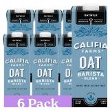 Califia Farms - Oat Barista Blend Oat Milk, 32 Oz (Pack of 6), Shelf Stable, Dairy Free, Plant Based, Vegan, Gluten Free, Non GMO, High Calcium, Milk Frother, Creamer, Oatmilk