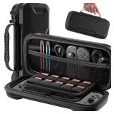 Carrying Case for Nintendo Switch 2 (2025), Protective Hard Shell Portable Switch Travel Case, Durable Ballistic Nylon, Lightweight and Large Capacity