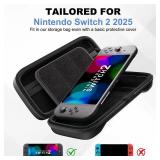 Carrying Case for Nintendo Switch 2 (2025), Protective Hard Shell Portable Switch Travel Case, Durable Ballistic Nylon, Lightweight and Large Capacity