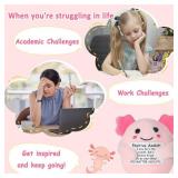 Positive Cute Axolotl Plush Toys, 3.5" Pink Emotional Inspirational Support Axolotl Plush with Positive Card, Funny Stuffed Birthday Gifts for Women Men Her Friends Coworkers Colleges Graduation
