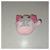 Positive Cute Axolotl Plush Toys, 3.5" Pink Emotional Inspirational Support Axolotl Plush with Positive Card, Funny Stuffed Birthday Gifts for Women Men Her Friends Coworkers Colleges Graduation
