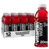 vitaminwater XXX A ai Blueberry Pomegranate Nutrient Enhanced Flavored Water Beverage, 20 fl oz Bottles, 12 Pack