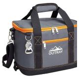 Collapsible Insulated Cooler Bag   6L Thermal Lunch Bag with Bottle Opener, 16 Can Capacity   Perfect For Camping, Picnics and Travel - Handles and Removable Shoulder Strap - By Outrav