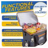 Collapsible Insulated Cooler Bag   6L Thermal Lunch Bag with Bottle Opener, 16 Can Capacity   Perfect For Camping, Picnics and Travel - Handles and Removable Shoulder Strap - By Outrav