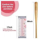 WRAP STORM Premium Pink Girly Gift Wrapping Paper Set of 5 Mini Rolls (17" x 120") - Cute & Girly Wrap for Women, Girls, and Wife, Perfect for Princess Party and Happy Birthday