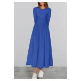 BTFBM Casual Long Sleeve Dresses Spring Dresses 2025 Wedding Guest Dress Midi Dress Flowy Bohemian Long Dress XXL