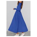 BTFBM Casual Long Sleeve Dresses Spring Dresses 2025 Wedding Guest Dress Midi Dress Flowy Bohemian Long Dress XXL