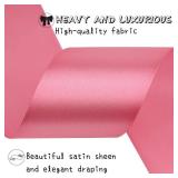 4 Packs! Rose Gold Solid Satin Ribbon 2 Inch 25 Yards Solid Polyester Fabric Ribbon for Gift Wrapping Wedding Christmas Baby Shower Birthday Party Decoration Handmade Immortal Flower Craft