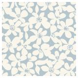 11 ROLLS - of Heroad Floral Peel and Stick Wallpaper Boho Blue and Beige Contact Paper Self-Adhesive Removable Wall Paper for Cabinets Drawers Bedroom Bathroom Wall Decor Waterproof Vinyl Roll 17.3