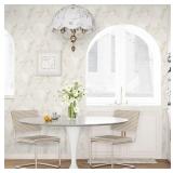 3 ROLLS - of Heroad Beige Wallpaper Floral Peel and Stick Wallpaper Delicate Flower Contact Paper for Cabinets Drawers Waterproof Removable Wall Paper Self Adhesive Stick on Walls Decor Vinyl Roll 17.