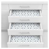 2 ROLLS - of Heroad Wall Paper Peel and Stick Modern Blue Wallpaper Peel and Stick Boho Geometric Blue Contact Paper for Cabinets and Drawers Renter Friendly Self-Adhesive Removable Waterproof 17.7  x