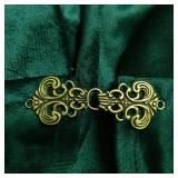 Adult Medieval Renaissance Hooded Cloak Women Men Short Steampunk Goth Cape with Hood Irregular Green Ponchos Halloween Witch Cosplay Costume 35.4IN