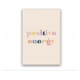 Positive Energy Motivation Quote Modern Minimalist Poster Inspirational Dorm Wall Art Canvas Painting Picture Home Room Decor Unframed 12X16