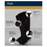 Pembrook Plus Size Compression Socks Wide Calf - Up to 6XL | Black Wide Calf Compression Socks Women Plus Size