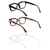 MMOWW Oversized Reading Glasses for Women 3 Pairs Oprah Style Blue Light Blocking Computer Readers +1.0